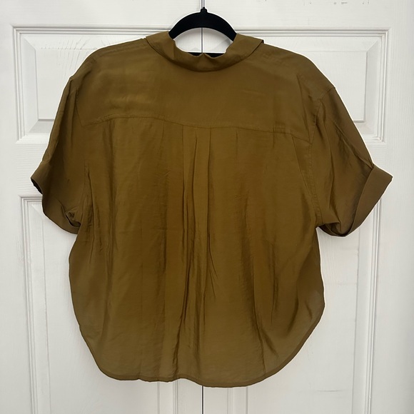 Madewell green cropped button down shirt - Picture 4 of 4